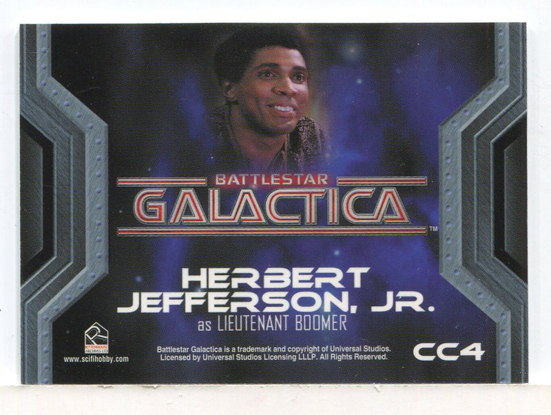 Battlestar Galactica Colonial Warriors Lieutenant Boomer Costume Card CC4 - TvMovieCards.com