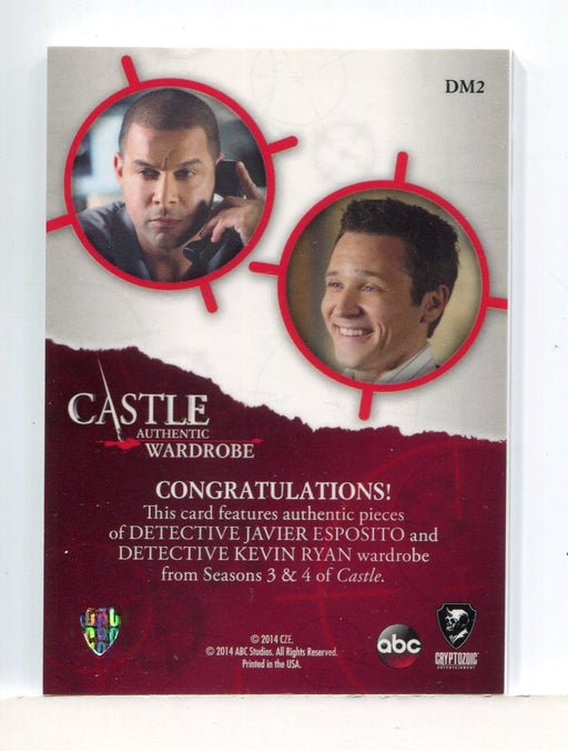 Castle Seasons 3 & 4 Esposito Ryan Dual Wardrobe Costume Card DM2 - TvMovieCards.com