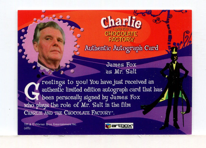 Charlie & Chocolate Factory James Fox as Mr. Salt Autograph Card - TvMovieCards.com