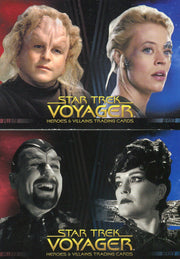 Star Trek Voyager Heroes & Villains 2 CARD PROMO LOT P2 and P4 - TvMovieCards.com