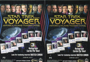 Star Trek Voyager Heroes & Villains 2 CARD PROMO LOT P2 and P4 - TvMovieCards.com