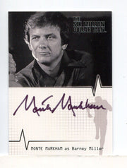 Six Million Dollar Man 1 & 2 Monte Markham as Barney Miller Autograph Card A4 - TvMovieCards.com
