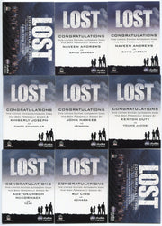2011 Lost Relics Complete Autograph Card Set of (9) Cuse Lindelof - TvMovieCards.com