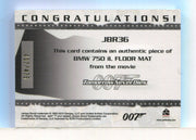 James Bond Archives 2014 Edition BMW 750 iL Floor Mat Relic Card JBR36 #407/475 - TvMovieCards.com