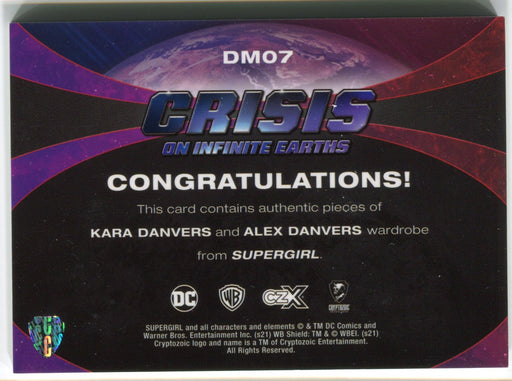 CZX Crisis Infinite Earth DM07 Melissa Benoist Chyler Leigh Dual Wardrobe Card - TvMovieCards.com