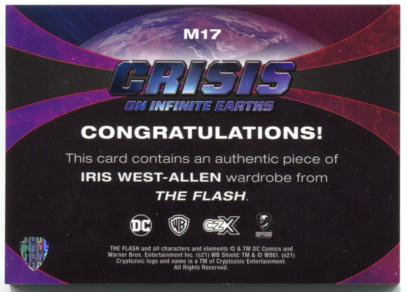 CZX Crisis on Infinite Earths M17 Candice Patton as Iris West-Allen Wardrobe Car - TvMovieCards.com