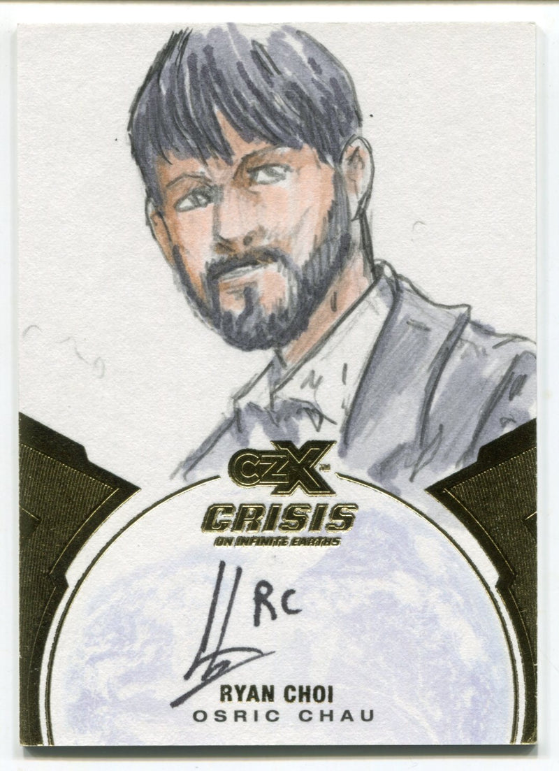 CZX Crisis on Infinite Earths Osric Chau Autograph Sketch Card 1314 Ben Hansen - TvMovieCards.com