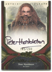 CZX Middle Earth PH-G Peter Hambleton as Glóin #149/200 Autograph Card - TvMovieCards.com