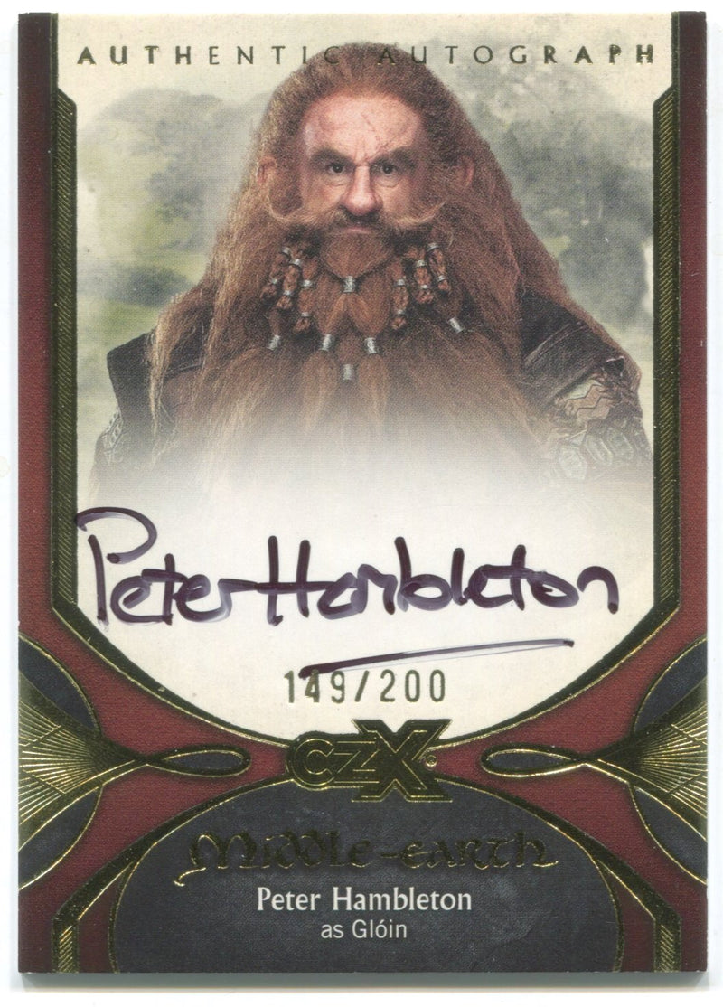 CZX Middle Earth PH-G Peter Hambleton as Glóin #149/200 Autograph Card - TvMovieCards.com