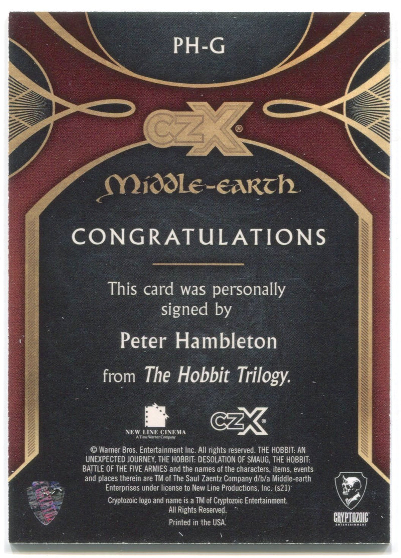 CZX Middle Earth PH-G Peter Hambleton as Glóin #149/200 Autograph Card - TvMovieCards.com