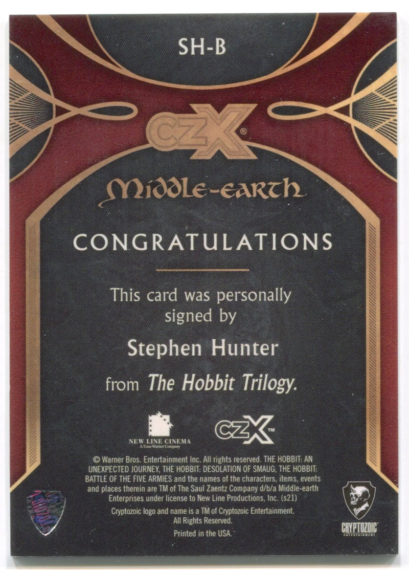 CZX Middle Earth SH-B Stephen Hunter as Bombur 067/200 Autograph Card - TvMovieCards.com