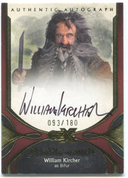 CZX Middle Earth WK-B William Kircher as Bifur 093/180 Autograph Card - TvMovieCards.com