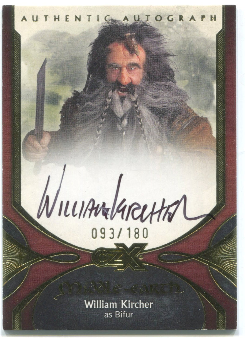 CZX Middle Earth WK-B William Kircher as Bifur 093/180 Autograph Card - TvMovieCards.com