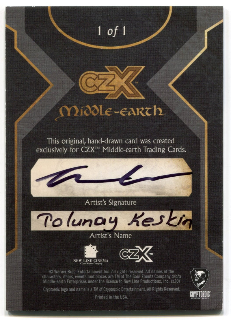 2022 Cryptozoic CZX Middle Earth Sketch Card 1/1 by Tolunay Keskin - TvMovieCards.com