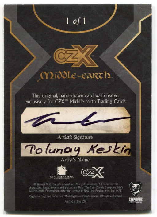 2022 Cryptozoic CZX Middle Earth Sketch Card 1/1 by Tolunay Keskin - TvMovieCards.com