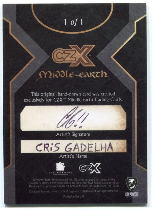 2022 Cryptozoic CZX Middle Earth Sketch Card 1/1 by Cris Gadelha - TvMovieCards.com