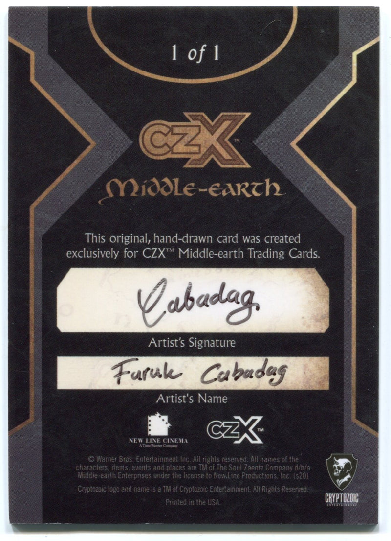 2022 Cryptozoic CZX Middle Earth Sketch Card 1/1 by Faruk Cabada - TvMovieCards.com