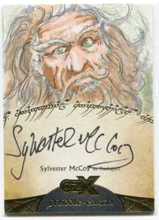 2022 CZX Middle Earth Sketch Card 1/1 by Ben Hansen Sylvester McCoy Autograph - TvMovieCards.com