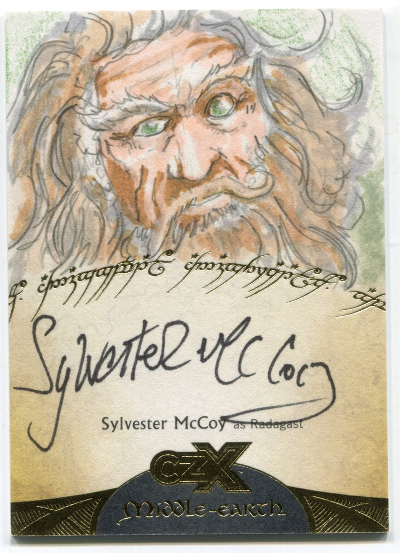2022 CZX Middle Earth Sketch Card 1/1 by Ben Hansen Sylvester McCoy Autograph - TvMovieCards.com