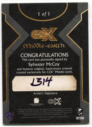 2022 CZX Middle Earth Sketch Card 1/1 by Ben Hansen Sylvester McCoy Autograph - TvMovieCards.com