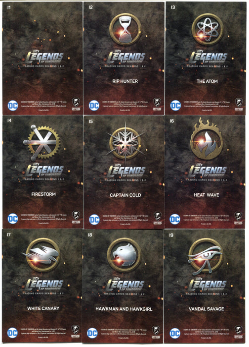 2018 DC Legends of Tomorrow Seasons 1&2 Deco Foil Icons I1-I9 Card Set - TvMovieCards.com
