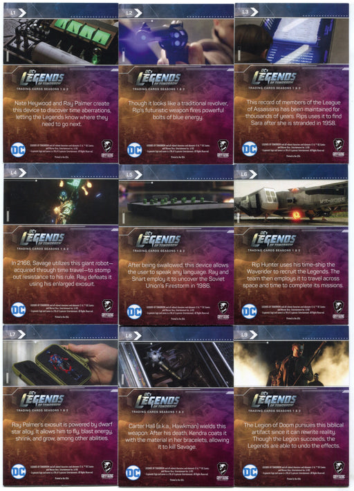 2018 DC Legends of Tomorrow Seasons 1&2 Deco Foil Legendary Objects L1-L9 Set - TvMovieCards.com