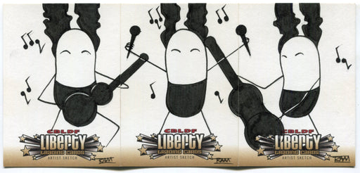 2011 CBLDF Liberty Artist 3 Panel Sketch Trading Card by Rich Molinelli RAM - TvMovieCards.com