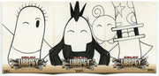 2011 CBLDF Liberty Artist 3 Panel Sketch Trading Card by Rich Molinelli RAM - TvMovieCards.com