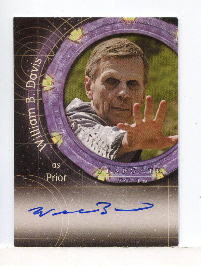 Stargate SG-1 Season Nine William B. Davis Autograph Card A74 - TvMovieCards.com