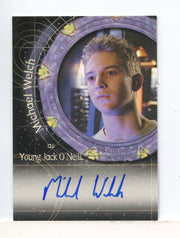 Stargate SG-1 Season Eight Michael Welch as Young Jack O'Neill Autograph Card A6 - TvMovieCards.com