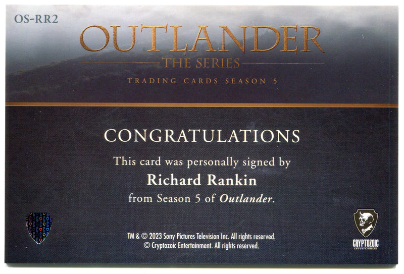 Outlander Season 5 Richard Rankin OS-RR2 Oversized Autograph Trading Card - TvMovieCards.com