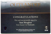 Outlander Season 5 Sam Heughan OS-SH2 Oversized Autograph Trading Card - TvMovieCards.com