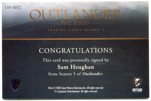 Outlander Season 5 Sam Heughan OS-SH2 Oversized Autograph Trading Card - TvMovieCards.com