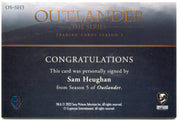 Outlander Season 5 Sam Heughan OS-SH3 Oversized Autograph Trading Card - TvMovieCards.com