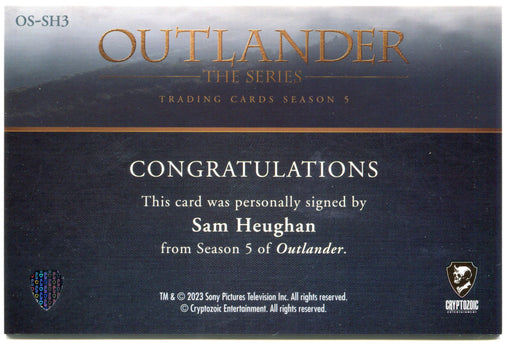 Outlander Season 5 Sam Heughan OS-SH3 Oversized Autograph Trading Card - TvMovieCards.com