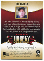 2011 CBLDF Liberty Comic Book Legal Defense Fund Rob Liefeld Autograph Card - TvMovieCards.com