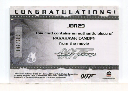James Bond Archives 2014 Edition Parahawk Canopy Relic Card JBR29 #300/300 - TvMovieCards.com