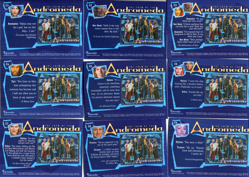 Andromeda The Crew Puzzle Chase Card Set C1 thru C9 Inkworks 2001 - TvMovieCards.com