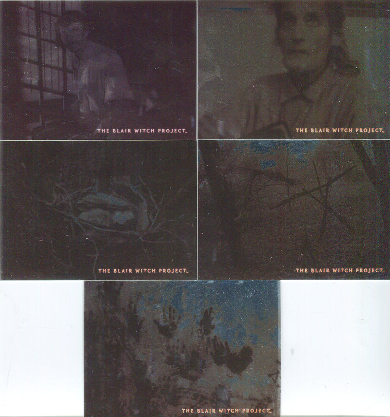 Blair Witch Project Foil Chase Card Set 5 Cards Topps 1999 - TvMovieCards.com