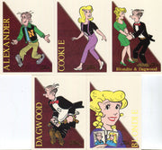 Blondie Cartoon Chase Card Set AX-1 through AX-5 Gold Stamped Authentix 1995 - TvMovieCards.com