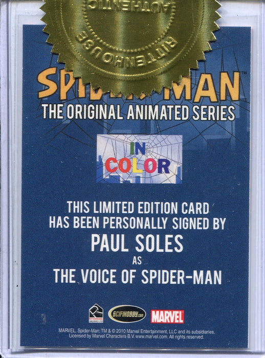 Spider-Man Original Animated Series Paul Soles Autograph Card & Lenticular Set - TvMovieCards.com