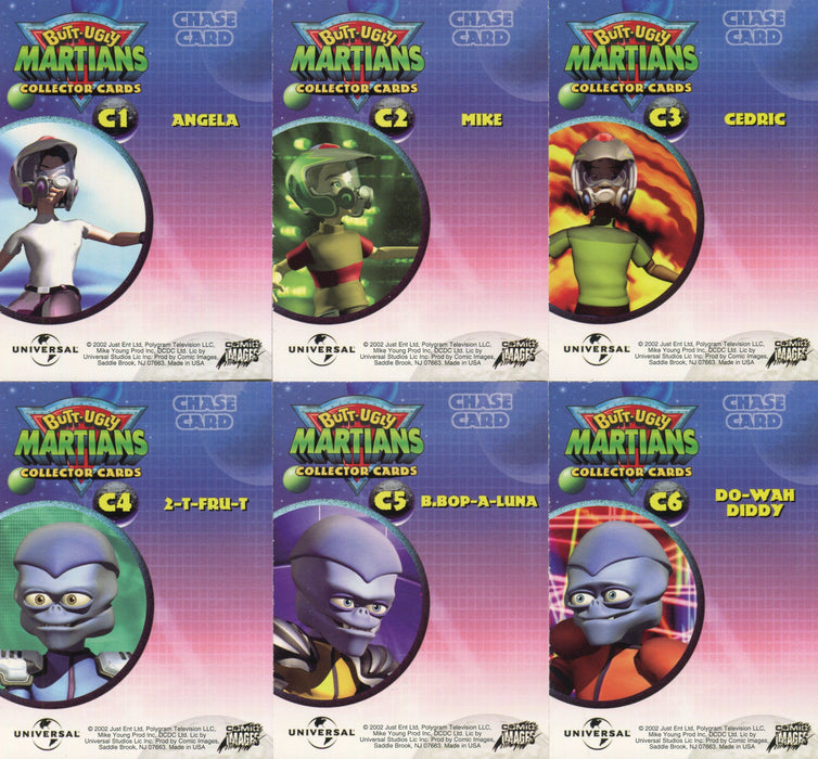 Butt-Ugly Martians Rainbow Foil Chase Card Set C1 thru C6 Comic Images 2002 - TvMovieCards.com