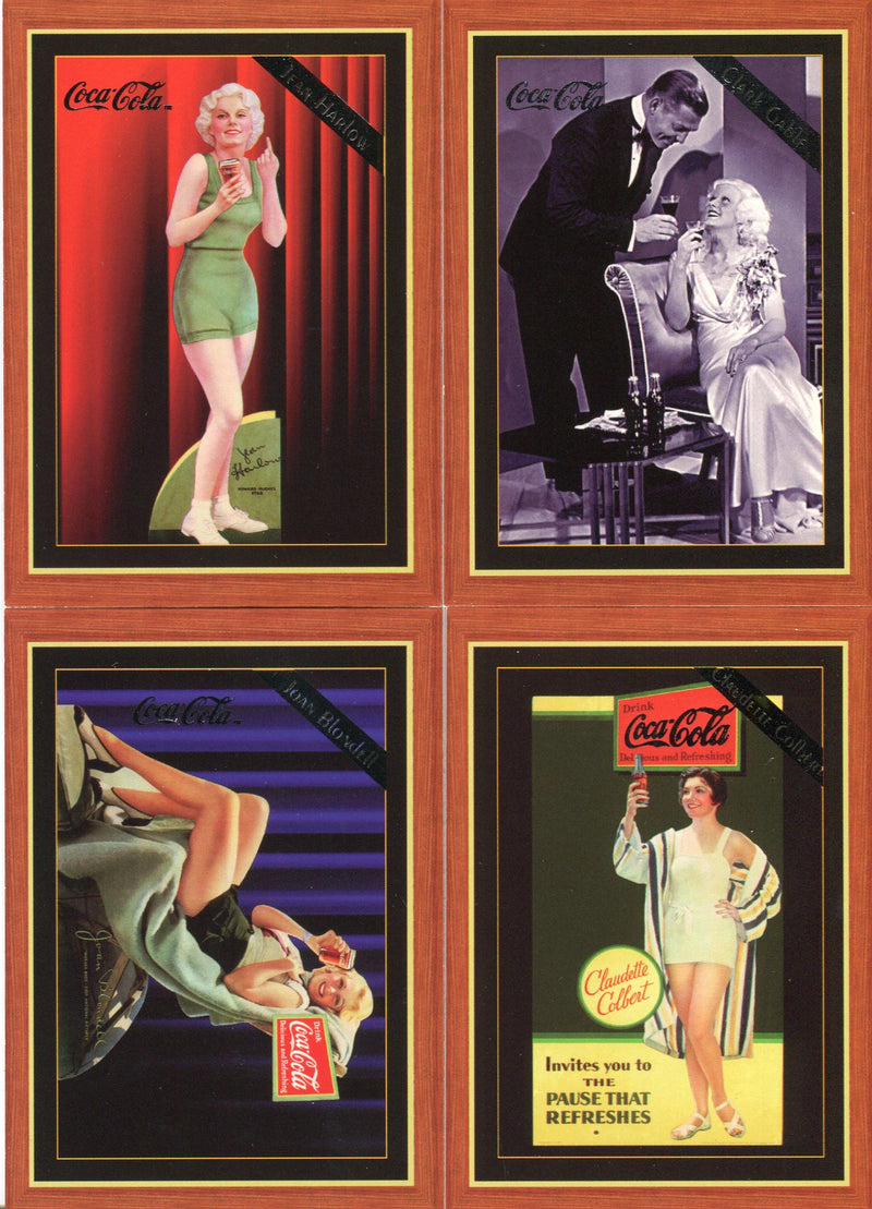 Coca Cola Series 4 Hollywood Celebrities Silver Foil Chase Card Set H1 - H4 - TvMovieCards.com
