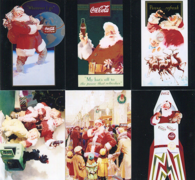 The Art of Coca-Cola Santa Omnichrome Chase Card Set C1 - C6 Comic Images 1999 - TvMovieCards.com