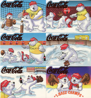 Coca Cola Polar Bears South Pole Vacation T-Ball Die-Cut Chase Card Set SP1-6 - TvMovieCards.com