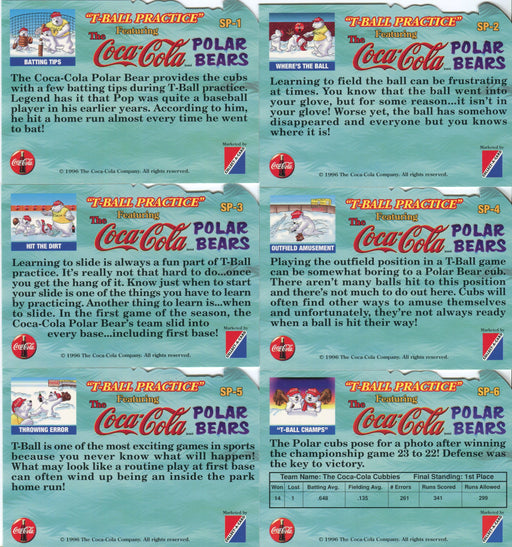 Coca Cola Polar Bears South Pole Vacation T-Ball Die-Cut Chase Card Set SP1-6 - TvMovieCards.com