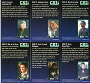 CSI Crime Scene Investigation Season 1 DNA Fingerprint Chase Card Set DNA1-6 - TvMovieCards.com