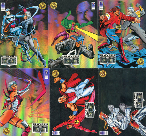 1993 Deathmate: Crossover Players of Deathmate Chase Card Set P1 thru P6 - TvMovieCards.com