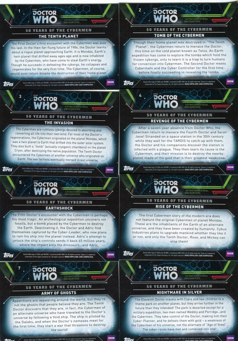Doctor Who Extraterrestrial Encounters 50 Years of Cybermen Chase Card Set (8) - TvMovieCards.com