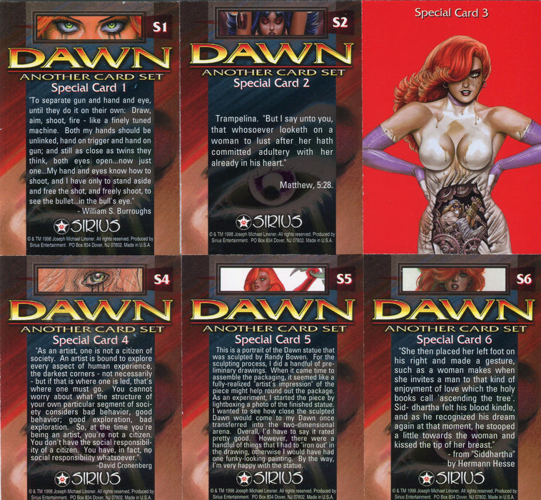 Dawn Another Card Set Joseph Michael Linsner Special Chase Card Set S1-S6 - TvMovieCards.com
